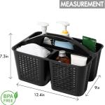 Tiawudi Portable Shower Cdy, Cdy Organizer with Handle, Plastic Shower Basket Hold Soap, Shampoo, Hair Supplies and Beauty Products, Cleaning Supplies Organizer for Home, Dorm, Shelf and Cabinet