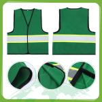 4 Pcs Garbage Truck Costume Accessories Waste Management Dress up Vest Hat Gloves ID Card for Halloween Party Garbage Day Dress up