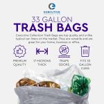 33 Gallon Trash Bags - 250 Count - 33" x 40" Clear Plastic Garbage Bags Tall Can Liners - Cleaning Products for Home, Office Bulk Trash, Light Residential or Commercial Waste, Indoor and Outdoor Use