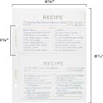 Jot & Mark Binder Page Protectors for 4x6 Recipe Cards or Photos (50 Count) - Crystal Clear Plastic Archival Sleeves fit 3 Ring Binders (8.5" x 9.5", 2 Pocket) - Recipe Card Holder