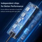 USB 3.0 Hub, VIENON 4-Port USB Hub USB Splitter USB Expander for Laptop, Xbox, Flash Drive, HDD, Console, Printer, Camera,Keybor, Mouse(Not for Charging)