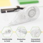 24 Pcs Transparent Correction Tape, 236 Inch Tear-Resistant Bulk for School, Office, Note Taking, Journal (Tape Width 0.2 In)