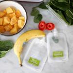 Infantino Squeeze Station, Baby Food Maker & Pouch Filler, Fill 3 Reusable Pouches at Once, Easy to Use, Dishwasher Safe, Homeme Baby Food Prep Essential, Purple