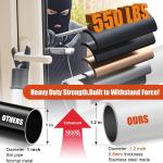 Door Security Bar for Home & Travel - 21-52" justable Heavy Duty Anti-Burglar Door Stopper Stick,Anti-Slip Base for Front, Patio, Sliding Window,Hotel,Apartment - Women,Travelers Essentials