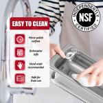 IMACONE 4 Pack Chafing Dish Buffet Set, 8QT Stainless Steel Rectangular Chafers and Buffet Warmer Sets for Catering, with Food & Water Pan, Lid, Foldable Frame, Fuel Holder for Event Party Holiday