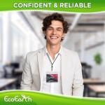 EcoEarth - Name Bge Inserts - 3x4 inches, 300 Cards, 50 Sheets - Customizable Blank Name Tag Refills for Bges - Printable Cardstock - Personalized ID Labels for Laser & Inkjet Printers