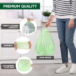 Biodegrable Small Trash Bags 4 Gallon, 105 Counts Unscented Bathroom Trash Bags, Easy Tearing Small Garbage Bags for Bathroom Bedroom Office, Green