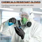 Beieverluck 10 Pairs Chemical Resistant Gloves Large Rubber Cleaning Gloves Heavy Duty Dishwashing Gloves Protective Safety Work Gloves, Medium