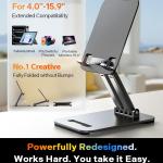 LISEN for iP Stand Tablet Holder for Desk, Cool Home Office Desk Accessories for Men Women Kids Tablet Gifts, Office Home Essentials Ggets Portable Monitor Stand for iP a16 Accessories Kindle
