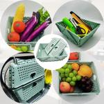 2 Pcs Collapsible Colanders Foldable Strainers - Kitchen & Camping Basket for Fruits, Pasta, Vegetables, Berries - Space Saving, Stackable Storage, Picnic Essentials