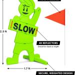 GoSports Kids at Play Safety Sign for Street- High Visibility Slow Down Sign for Neighborhoods with Flag
