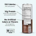 Slate Milk - High Protein Nutrition Shake - Milk Chocolate - 32g Protein, 1g Sugar, 150 Calories, 2g Net Carbs - Lactose Free - No ded Sugar - Breakfast Boost, Post Workout - 11 fl oz, 12 Cans