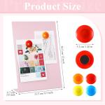 Shimeyao 2 Pcs Pink Magnetic Bulletin Board for Tabletops with 8 Magnets 12 x 8.5 Inch Memo Display Easel Stand for Home Office School Kitchen Table Supplies (Square)