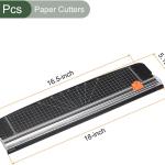 YOKIVE Paper Cutter A3 Stack Paper Trimmer, 10 Sheet Portable Scrapbooking Tool | Great for Home, Office, Daily Use (Black, 18" Cutting Length)