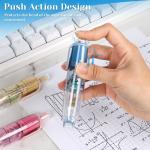 Refillable Retractable White Out Correction Tape,3PCS Pen Shaped Whiteout Set with 360°Rotatable Tip,Easy to Use Cute Whiteout Tape for School Office Supplies