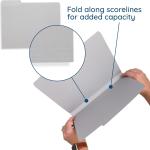 Blue Summit Supplies 100 White File Folders, 1/3 Cut Tab with Assorted Positions, Letter Size, White Paper Folders for Organizing and Easy File Storage, 100 Pack