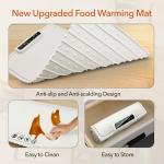 2-Pack Food Warming Mats for Countertop, Electric Roll-Up Silicone Heating Ps, 3 Temps, Timer & Child Lock, Foldable Warming Tray for Buffet, Kitchen, Travel & Gifts