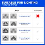 Barrina GM120, Not Suitable for Barrina T5 Grow Lights, Only for Barrina's Products with GM Series Cords, Male and Female Extension Cable, 10FT, Certified, 4 Packs