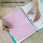 KOKUYO 5 Subject Spiral Notebook Journal, Campus 110 Sheets B5 Refillable Notebook with Dividers Tabs, 6mm Dot Lined Binder Notebook for Work School Note taking. 9" x 10.5", Yellow, Japan Import