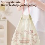 4 Gallon Small Trash Bags Drawstring,4 Gal Trash Can Liners,Small Bathroom Garbage Bags Scented,Tear Resistant Garbage Bags,50 Count Trash-Can-Liners (Lily Butterfly)