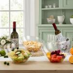 BESTVIP 54oz Clear Plastic Serving Bowls for Party - 12 Pack Angled Disposable Serving Bowls, Party for Chips, Snacks, Fruit, Sal - Bowls for Parties, Daily Use, Catering, Christmas