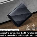 SAMSUNG T9 Portable SSD 4TB, USB 3.2 Gen 2x2 External Solid State Drive, Seq. Re Speeds Up to 2,000MB/s for Gaming, Students and Professionals,MU-PG4T0B/AM, Black (pack of 1)