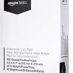Basics Multipurpose Copy Printer Paper, 20 lb, 8.5 x 11 Inches, 8 Reams (4,000 Sheets), 92 Bright, White