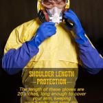 LANON 26" Elbow Length PVC Chemical Resistant Gloves, Heavy-Duty Long Rubber Gloves, Acid, Alkali & Oil Protection, Large