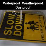 Joffreg Slow Down Pedestrian Traffic Sign,17 x12 Inches,Reflective Aluminum,UV Printed,Weather Resistant,Waterproof,Durable Ink,Easy to Mount,Outdoor Use(2 Pack)