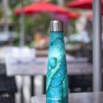 Insulated Water Bottle - On-The-Go Refillable Stainless Steel Water Bottles For ults, Reusable Thermos Travel Tumbler With Leak-proof Lid For Hot & Cold Beverages (17Oz. Bubbly Green)