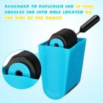 Sherr 2 Pcs Roller Stamps for Teacher Classroom Must Haves Dashed Line Handwriting Stamp Roller Back to School Gift for Kid Preschool Kindergarten Education(2.72 x 2.44 x 1.54 Inch,Yellow, Blue)