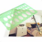 1Pcs 20cm Oval Ruler Drafting Template,Oval Line Drawing Ruler,Oval Tracing Drawing Ruler, Ellipse Template, Oval Stencil for Measuring Geometric Quilting Office School Supplies Formwork
