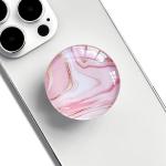 Clear Crystal Glitter Collapsible Expanding Moblile Cell Phone Grip Stand Holder for Smartphones and Tablets Phone Accessory (Black Wave)