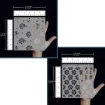 CrafTreat Reusable Flower Stencils for Painting on Wood, Canvas, Paper, Fabric, Floor, Wall and Tile - Mini Rose Background and Daisy Background - 2 Pcs - 6x6 Inch Each - DIY Art and Craft Stencils