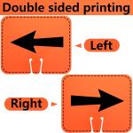 8 Pcs Traffic Cone Arrow Signs, 12.5" x 10.4" Reversible Directional Cone Top Signs for Yard Ro Barrice Construction Warning