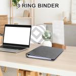 EYROZILL 3 Ring Binders 1 Inch Back to School Supplies Glitter Three Ring Binder to Hold 300 Sheets, Black