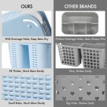 Tiawudi Portable Shower Cdy, Cdy Organizer with Handle, Plastic Shower Basket Hold Soap, Shampoo, Hair Supplies and Beauty Products, Cleaning Supplies Organizer for Home, Dorm, Shelf and Cabinet