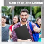 Henoyso 4 Pcs Legal Size Durable 3 Ring 1 Black Binder for 8.5 x 14 Paper Hold up to 175 Sheets Round Ring Binders for Artwork Blueprints, Office, Home, Work Places