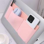 3-Pocket Organizer, mouse holder for laptop stick on – external hard drive sleeve for MacBook, laptop mouse holder (Pink)