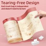 4 Gallon Small Trash Bags Drawstring,4 Gal Trash Can Liners,Small Bathroom Garbage Bags Scented,Tear Resistant Garbage Bags,50 Count Trash-Can-Liners (Lily Butterfly)