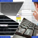 4Pcs Window Venetian Blind Cleaner Duster Tool,Washable 7 Fingers Dusting Cleaner and Air Vent Cleaner,Shutter Brush,Blinds Air Conditioner Keyboard Fan Duster Dirt Housekeeping Tool