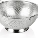 Colander Stainless Steel 3-Quart, Strainer for Kitchen Food, Dishwasher Safe
