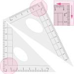 Geometry Set Maths Compasses for Gre Students Back to School Supplies with Compasses Protractor in Carry Case, Pink