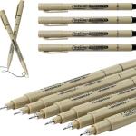6-Pack Extra Fine Point Writing Pens - 0.25mm Ultra Thin Micron Pen - No Bleed Micro Line Tip Fineliner - Smooth Waterproof Gel Felt Ink Markers Stuff - Bible Journaling Study & Office Supplies