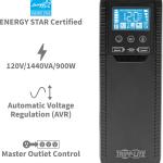 Tripp Lite 1500VA UPS Battery Backup Surge Protector, AVR, 10-Outlet Uninterruptible Power Supply, USB Charger, Ethernet Protection, 3-Year Warranty & 250,000 Insurance (ECO1500LCD)