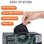 PACIFIC PPE 6-mil Heavy Duty Black Nitrile Gloves, Chemical Resistant, Food Safe, Latex Free Disposable Gloves for Mechanic, Cooking, and Cleaning, 100PCs, XL