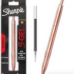 Sharpie S-Gel Gel Pen, Copper Metal Body, Medium Point (0.7mm), Black Ink, Includes 1 Pen and 1 ditional Ink Refill