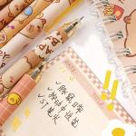 6 Pcs Cartoon Retractable Pens Gel Ink Pens Cute Capybara Pen 0.5mm Black Ink Writing Pen Office School Supplies for Women Girls (Capybara)