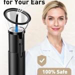 Ear Wax Removal, Safe and Rechargeable Ear Cleaner with 4 Pressure Modes, Electric Ear Cleaning Kit with USB, IPX6, Water Resistant Earwax Removal Tool for ults