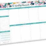 bloom daily planners Horizontal Weekly Tear-Off To Do List Planning P - Undated Notep Organizer & Healthy Habit Tracker - 8.5” x 11” - Floral
